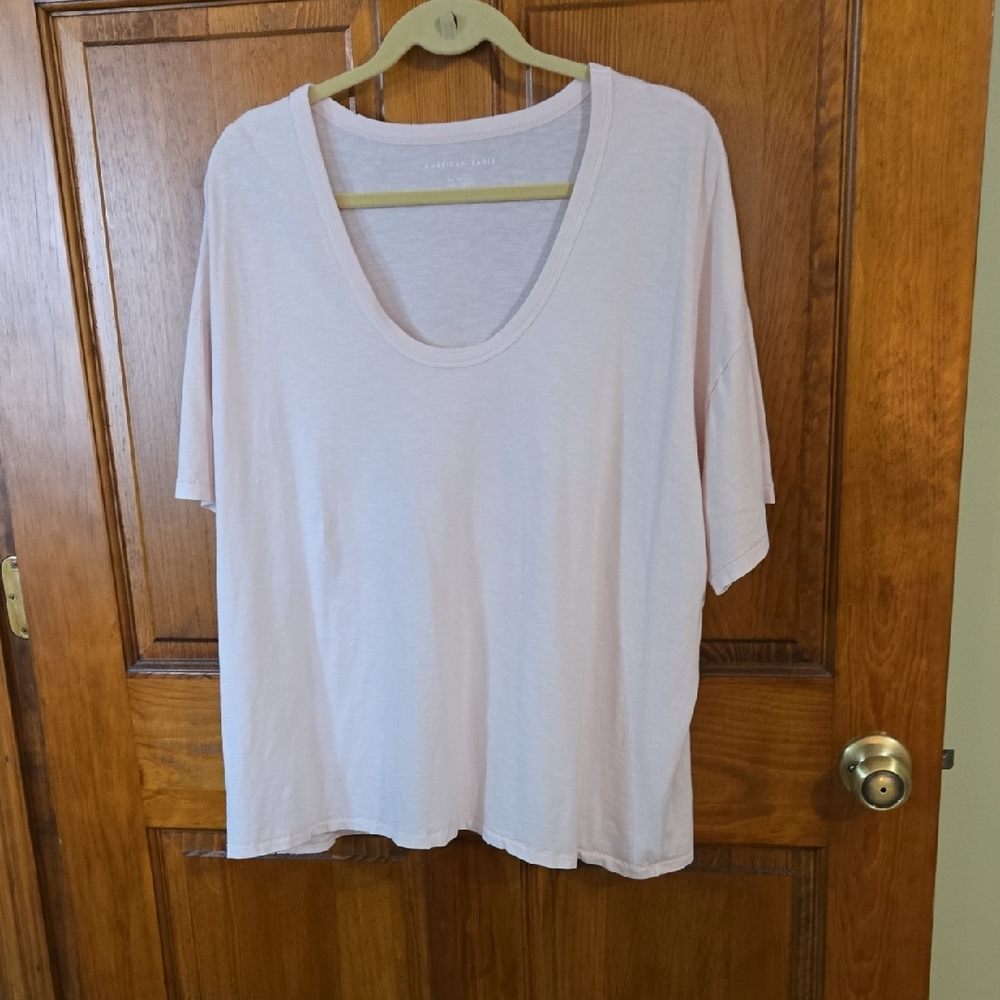 Caslon Pastel Pink Oversized Short Sleeve T-Shirt